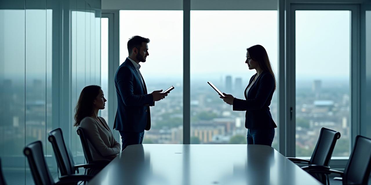 Professional wealth management consultation in a modern Dublin office